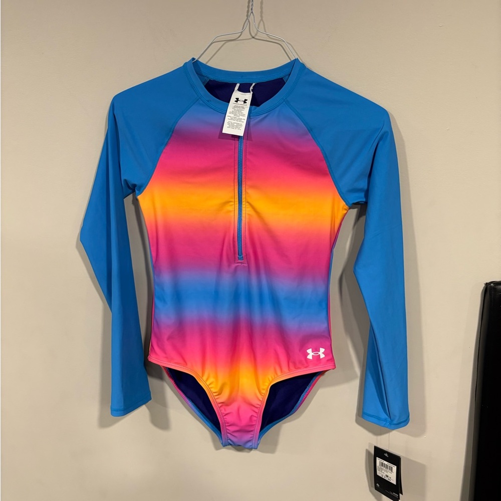 Under Armour Kids Swim One Piece - Gradient Pink and Blue